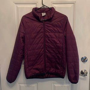 Purple XS women’s fall puffer jacket